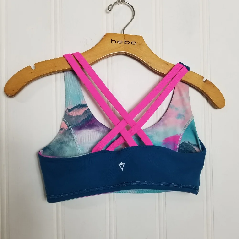 Ivivva Lululemon Sports Bra Girls S/M Vitality Reversible Strappy Athleisure